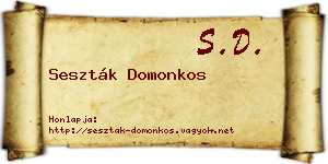 Seszták Domonkos névjegykártya